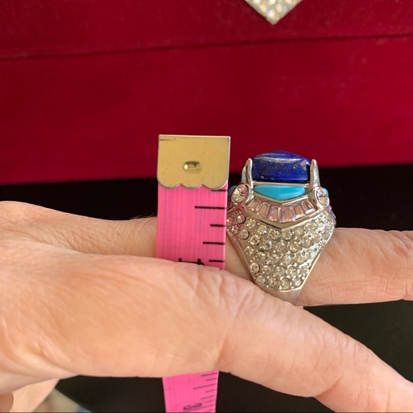 NWT Lapis Lazuli, Turquoise, Pink Zirconia, & White CZ Ring - Picture 15 of 15